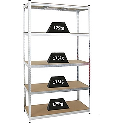Schwerlastregal 200x120x50 cm, 5 Böden, 875 kg