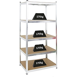 PROREGAL Schwerlastregal Ragnar für Gesamtlast 875kg Maße: 180x90x60 Verzinkt