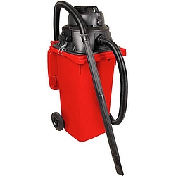 Nass-/Trockensauger/Industriesauger 1100 Watt, mit 120 Liter Behälter (DIN Mülltonne) rot, inkl. zusätzl. Steckdosenanschluss