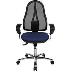 Topstar Open Point SY Deluxe, Syncro-Bandscheiben-Drehstuhl, blau