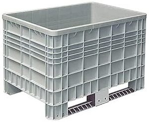 Palettenbox, Außenrippen, 2 Kufen, 117x80x80 cm, leicht und stabil